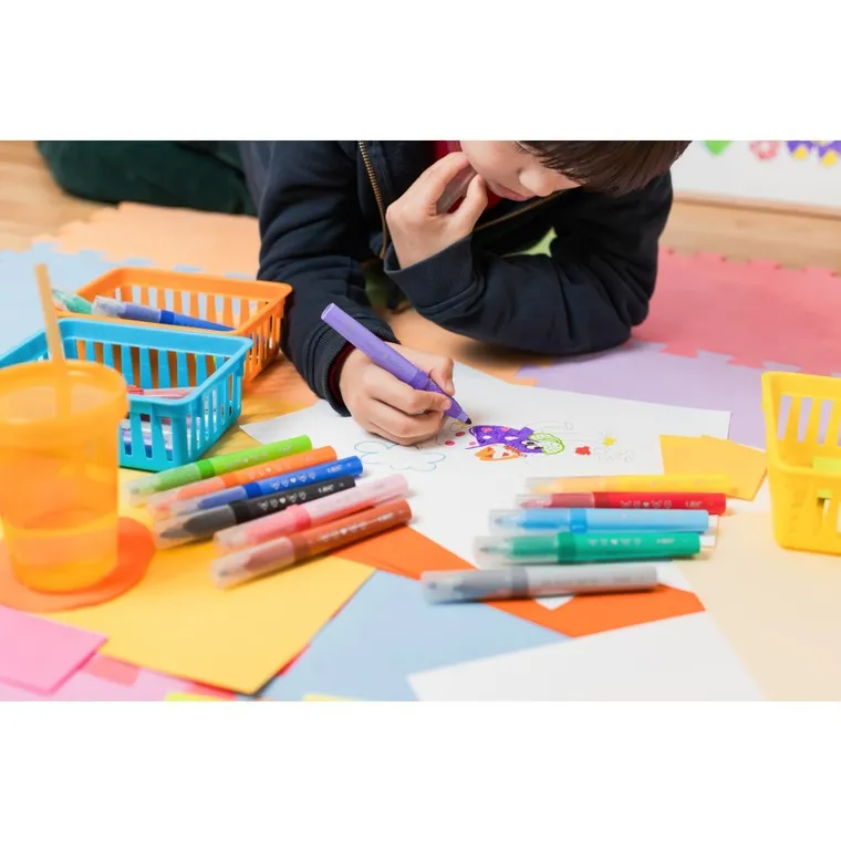 Bic, Kids, Comfort Jumbo, carioci, 12 culori