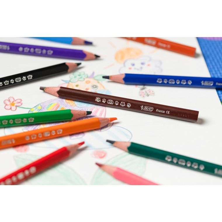 Bic, Kids, Evolution Triangle, creioane triangular, 12 culori
