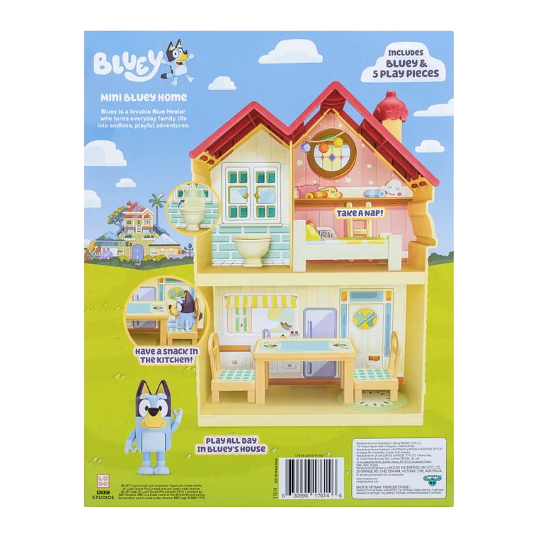 Bluey, casuta de familie, set cu figurina