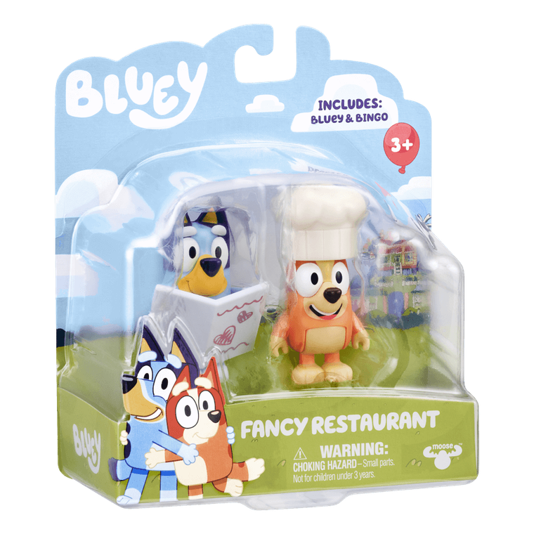 Bluey, Restaurant de lux, set cu figurine, 2 buc.