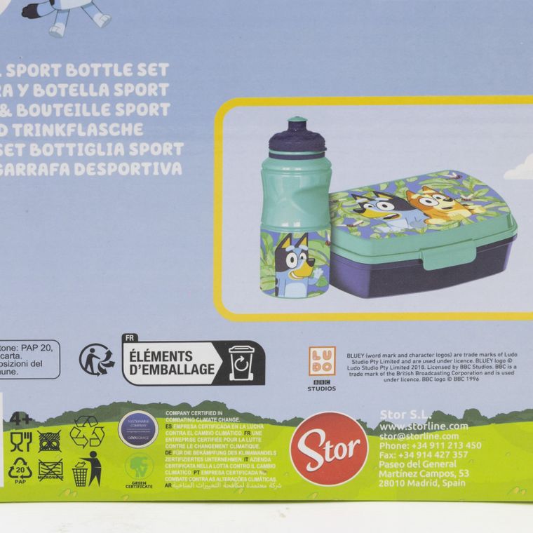 Bluey, set: cutie pentru pranz + sticla de apa