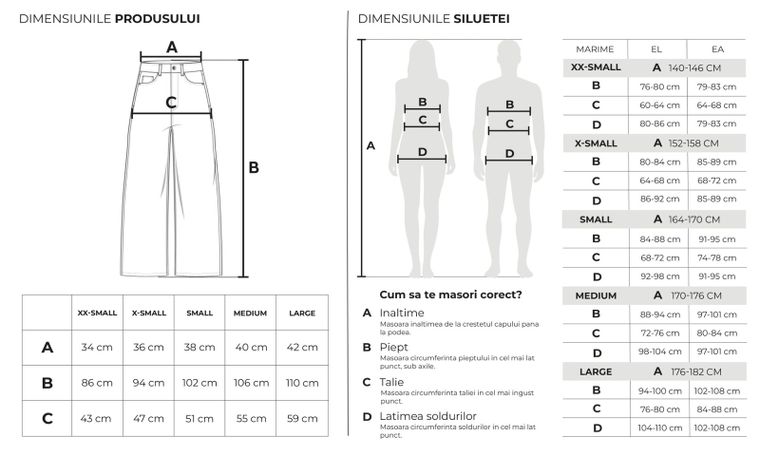 Blugi wide leg cu sectiuni detasabile unisex NOWEAR