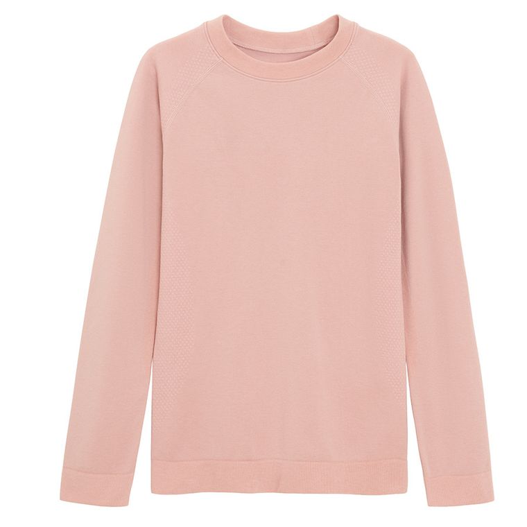 Bluza termoactiva roz cu adaos de lana NOWEAR