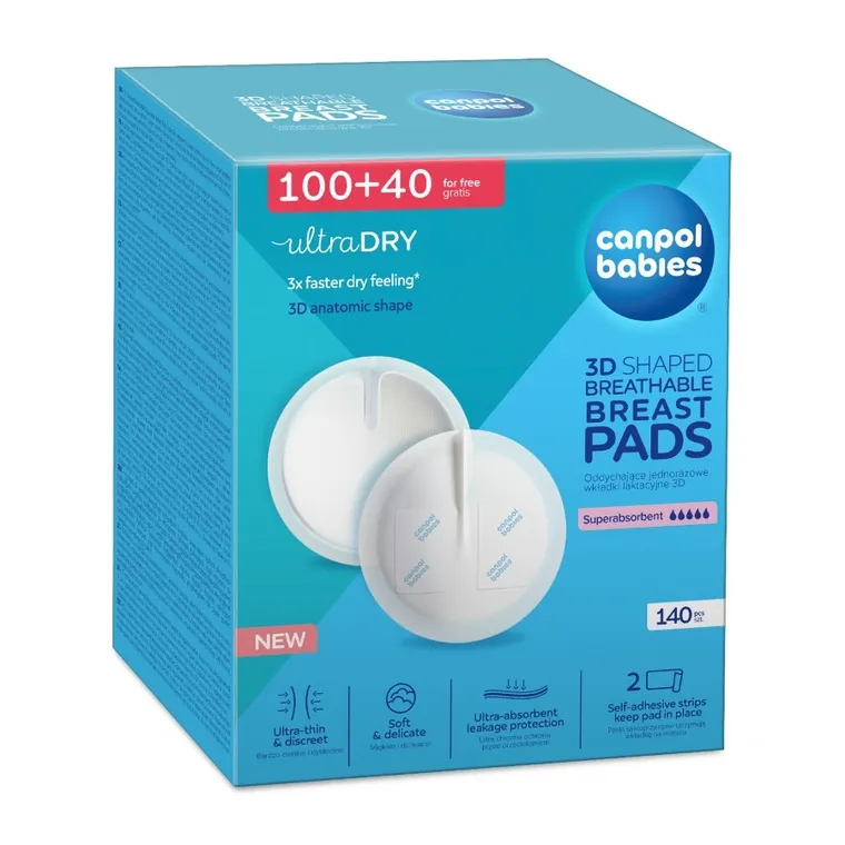 Canpol babies, absorbante pentru san, 140 buc.