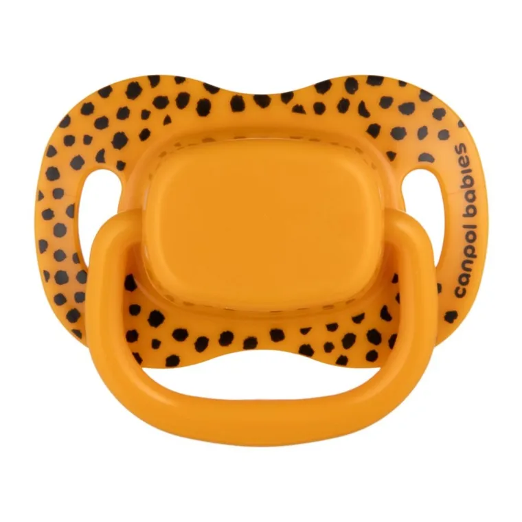 Canpol babies, BabiesBoo, suzeta din silicon, simetrica, portocaliu, 6-18 luni, 2 buc.