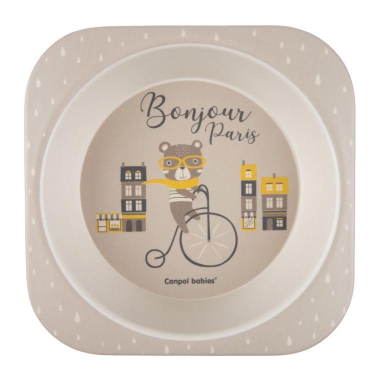 Canpol babies, Bonjour Paris, set de vase cu cana, bej