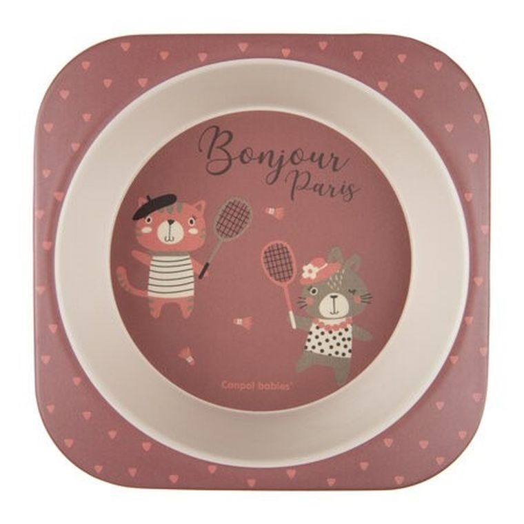 Canpol babies, Bonjour Paris, set de vase cu cana, visiniu