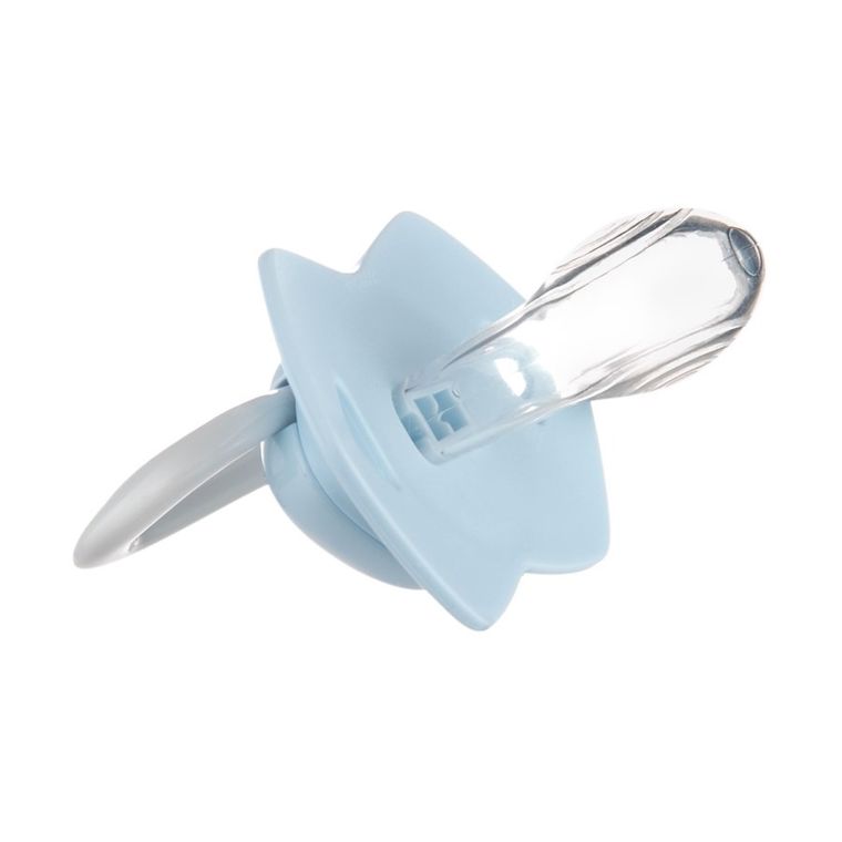 Canpol babies, Bonjour Paris, suzeta din silicon, simetrica, 6-18m, 2 buc., albastru