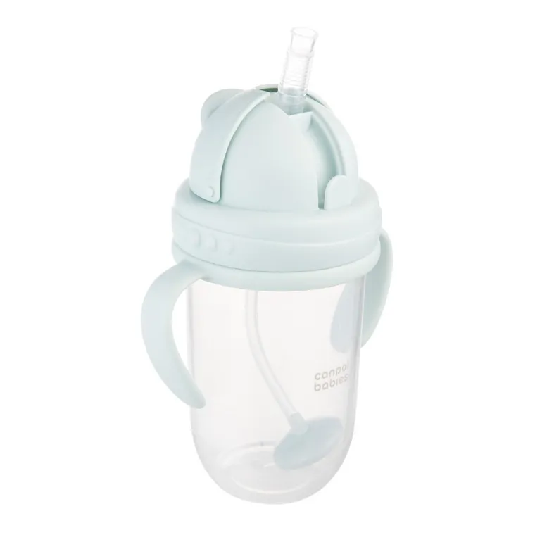 Canpol babies, cana anti-varsare si pai cu greutate, verde, 270 ml