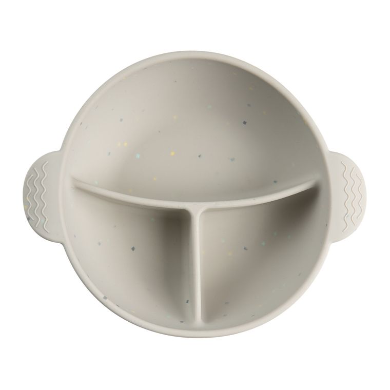 Canpol babies, Dots, castron din silicon cu 3 compartimente si ventuza, verde, 360 ml