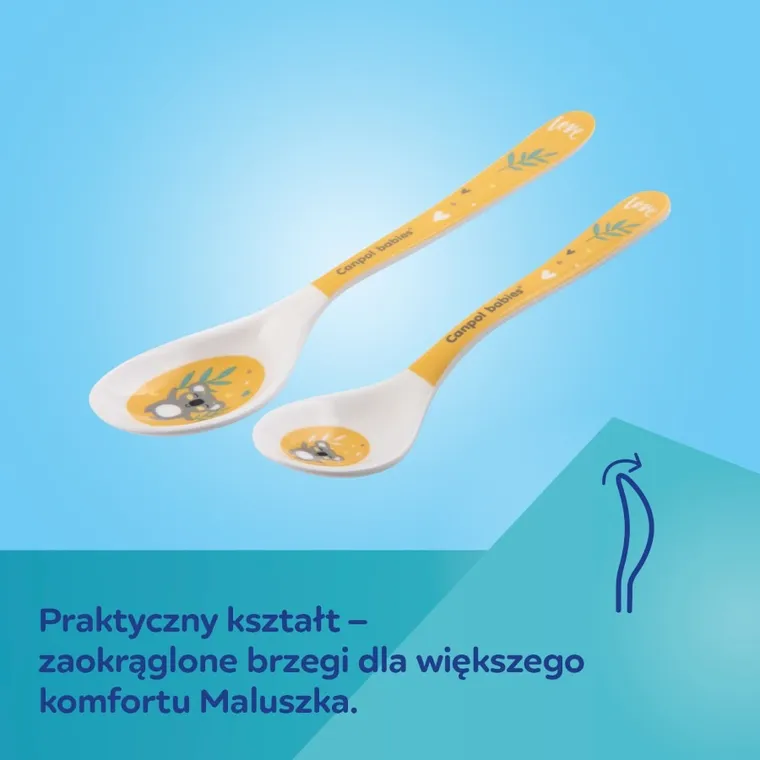 Canpol babies, Exotic Animals, linguri din melamina, gri, 2 buc.