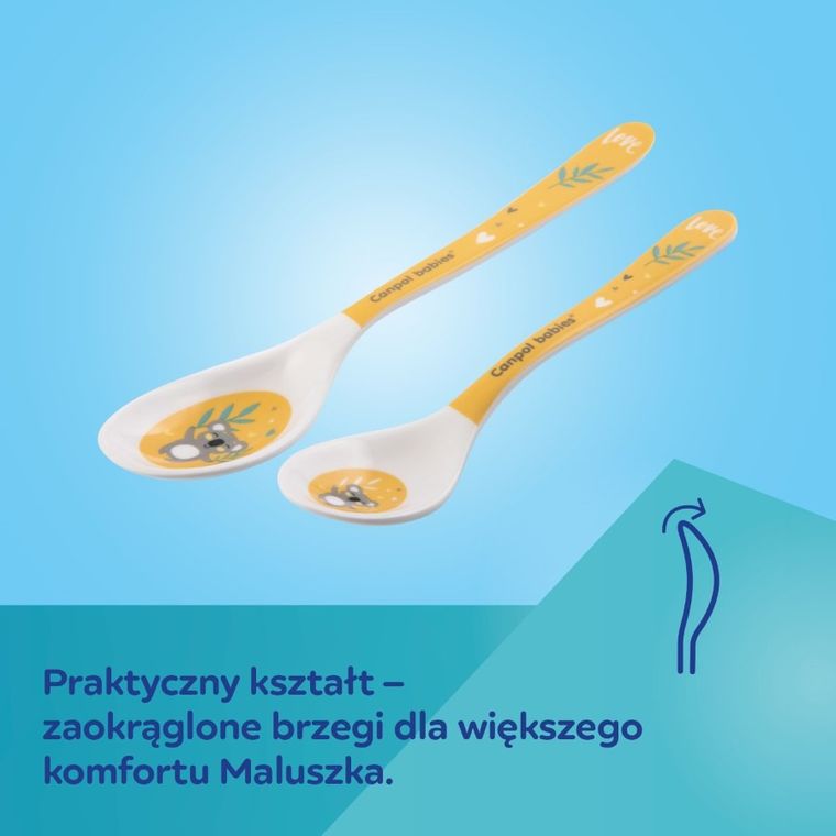 Canpol babies, Exotic Animals, linguri din melamina, turcoaz, 2 buc.