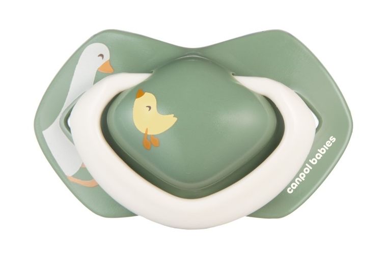 Canpol babies, Goose, suzeta din silicon, simetrica, 6-18 luni, 2 buc.