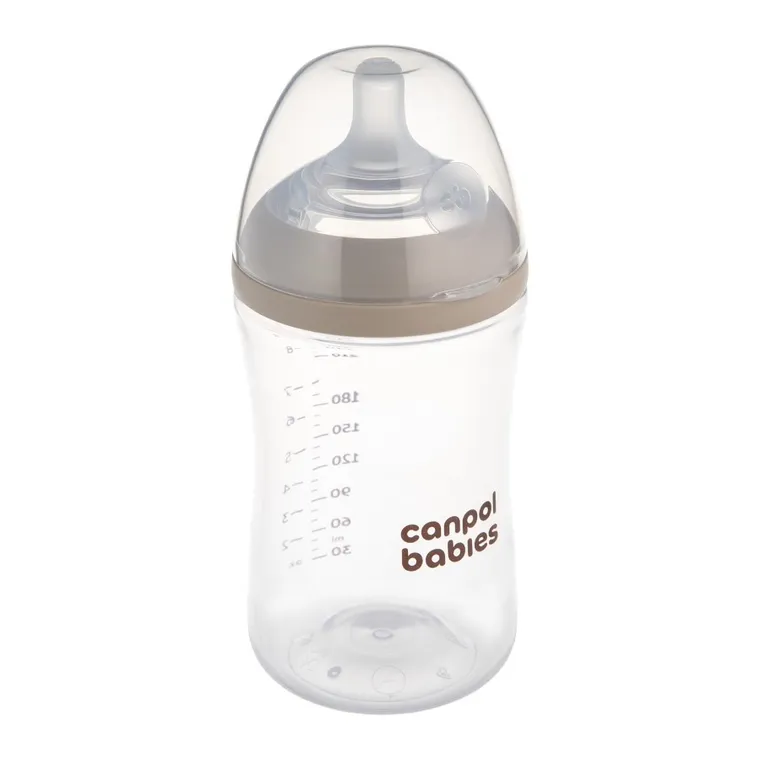 Canpol babies, Natural Shape, biberon cu tetina doua zone, 260 ml