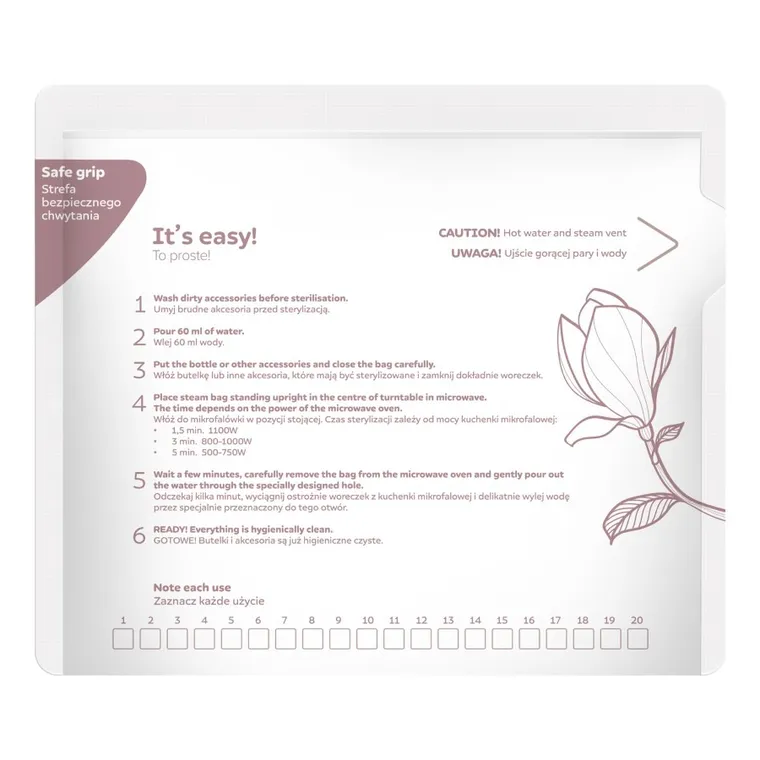 Canpol babies, saculeti pentru sterilizarea in cuptorul cu microunde, 6 buc.