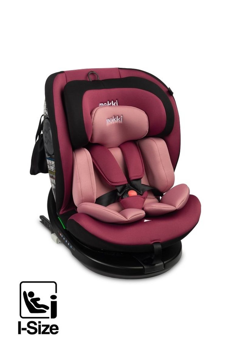 Caretero, Mokki i-Size, scaun auto, 40-150 cm, Dirty Pink