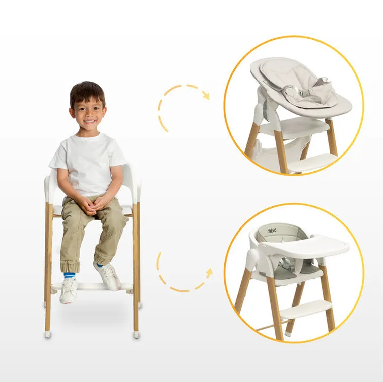 Caretero, Triplo, scaun de masa, 3in1, grey