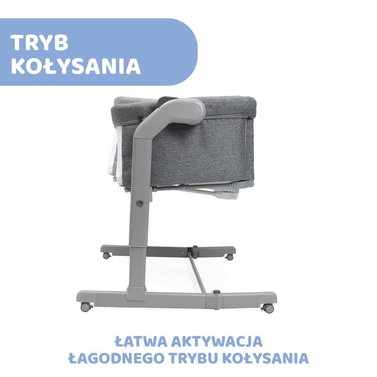 Chicco, Co-Sleeping Next2me, Magic Evo, patut atasabil, Dark Grey
