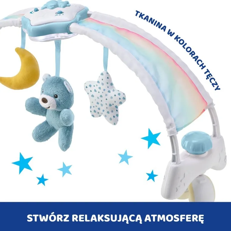 Chicco, First Dreams, Panel Rainbow Sky, lumina de veghe cu muzica, albastru