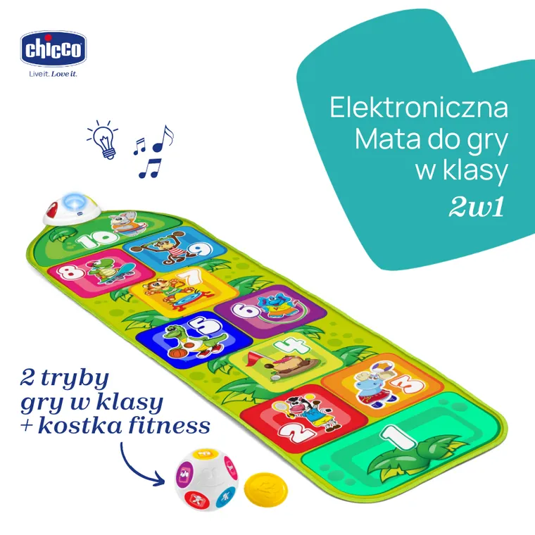 Chicco, Fit&Fun, Covor electronic pentru sotron, jucarie interactiva