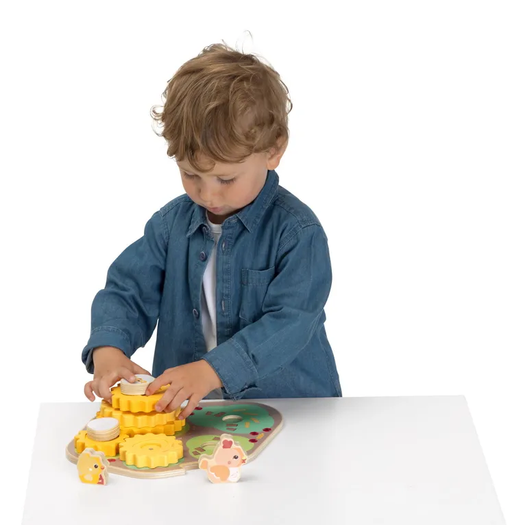 Chicco, My Wood Friends, puzzle din lemn cu gaini