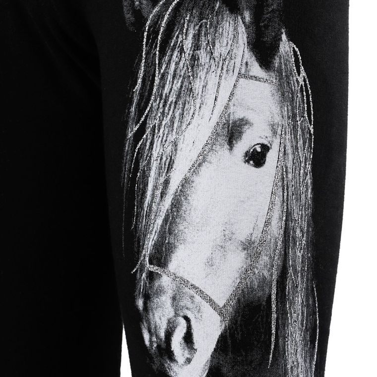 Colanti pentru fete, negru, cal, Tup Tup