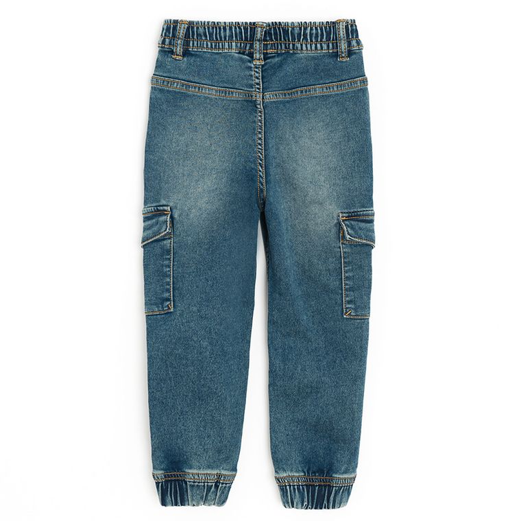 Cool Club, Blugi pentru baieti, croiala jogger, albastru