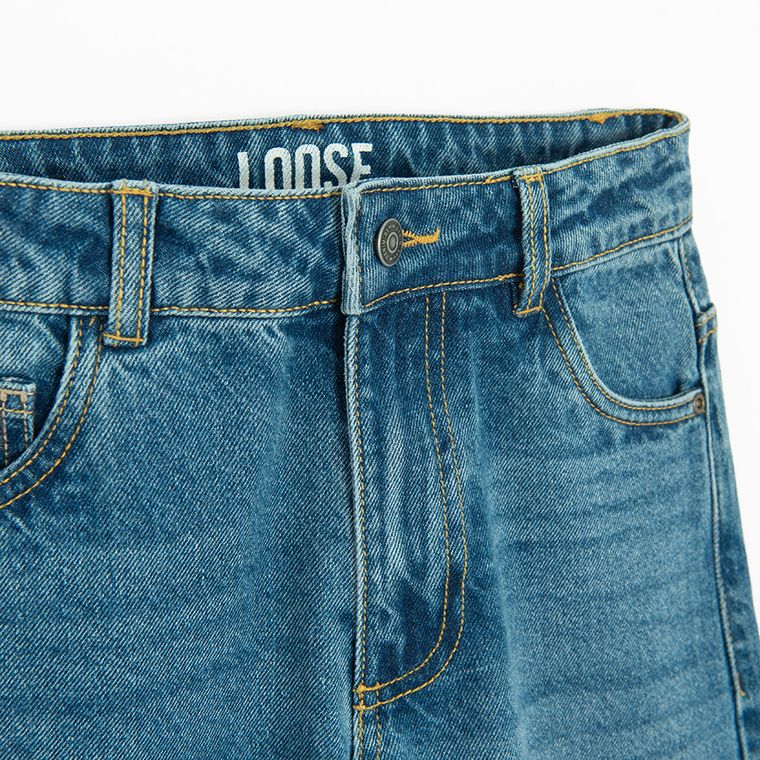 Cool Club, Blugi pentru baieti, loose fit, albastru