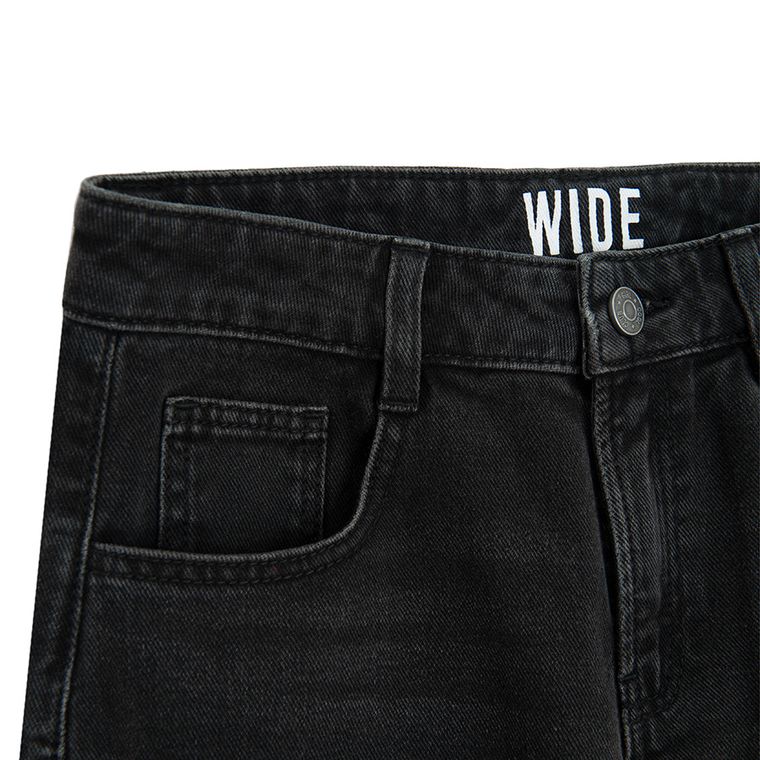 Cool Club, Blugi pentru fete, cargo wide, negru