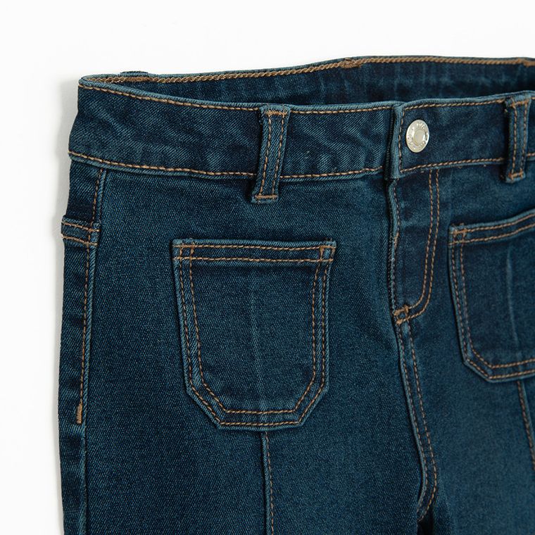 Cool Club, Blugi pentru fete, croiala flare, albastru