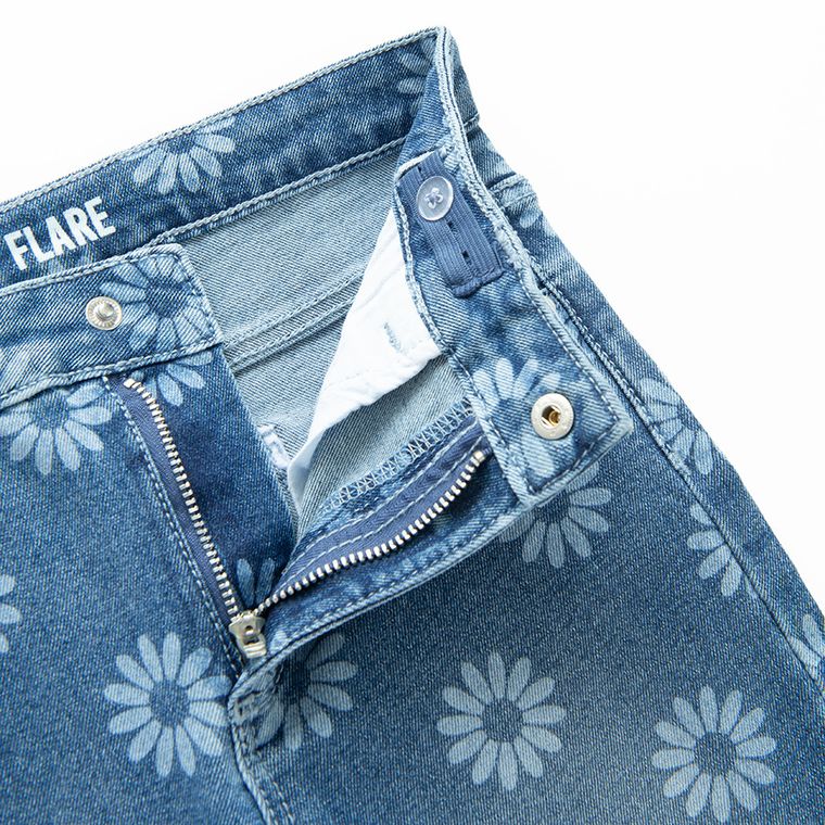 Cool Club, Blugi pentru fete, flare, albastru