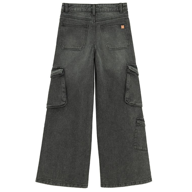 Cool Club, Blugi pentru fete, wide, negru