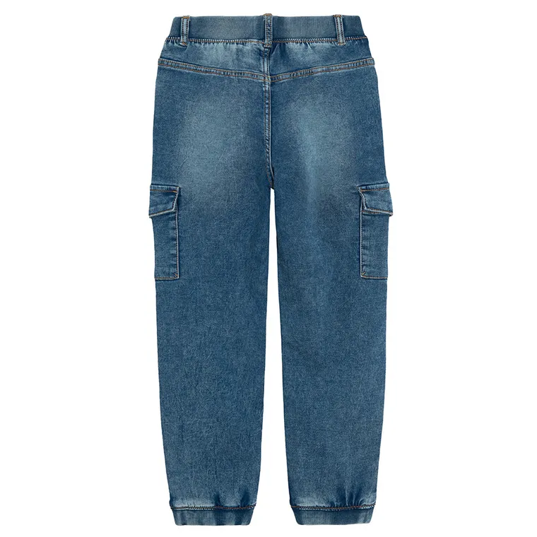 Cool Club, Blugi reglabili pentru baieti, croiala jogger, albastru