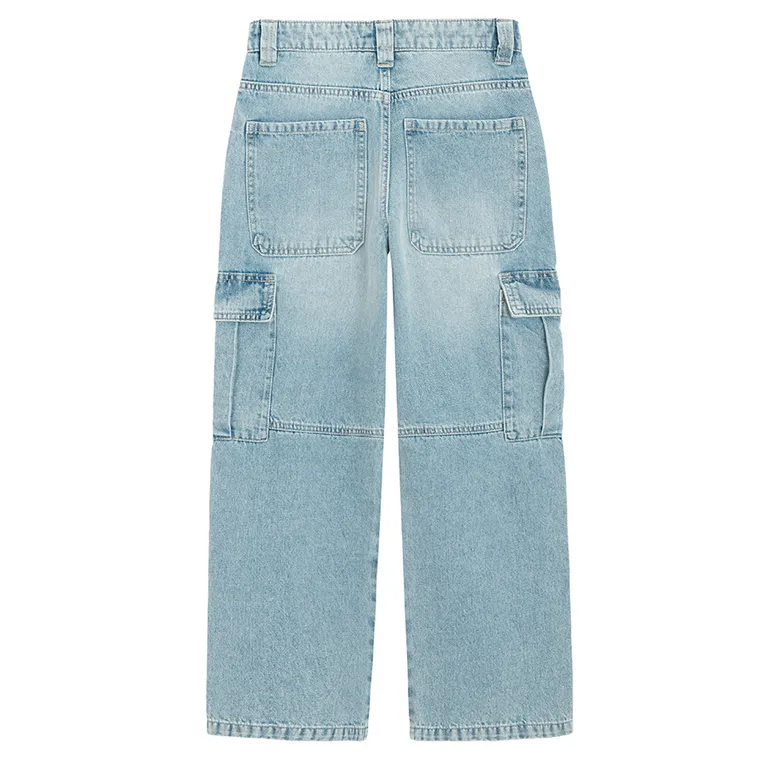 Cool Club, Blugi reglabili pentru baieti, wide leg, albastru