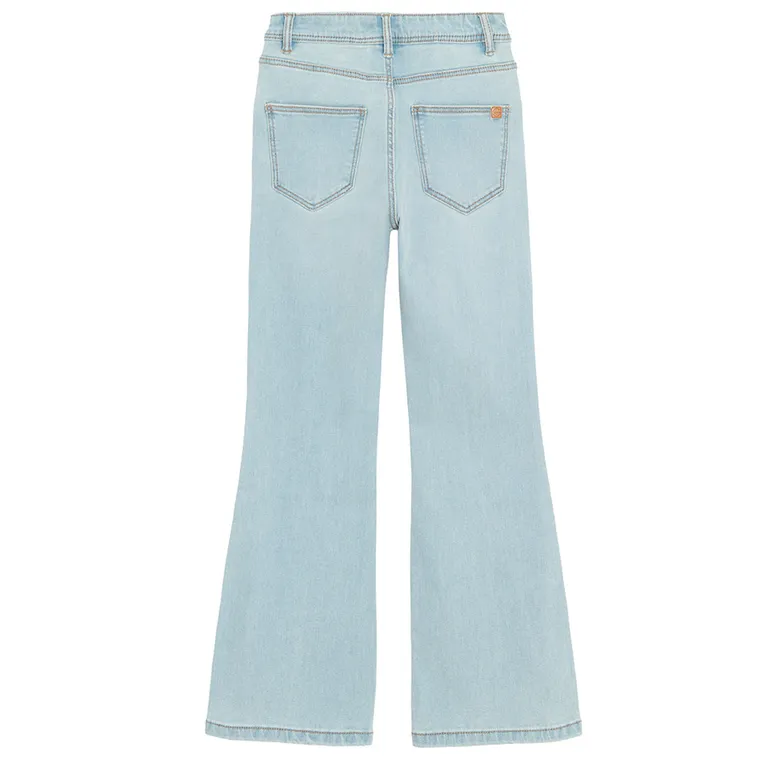 Cool Club, Blugi reglabili pentru fete, croiala flare, albastru