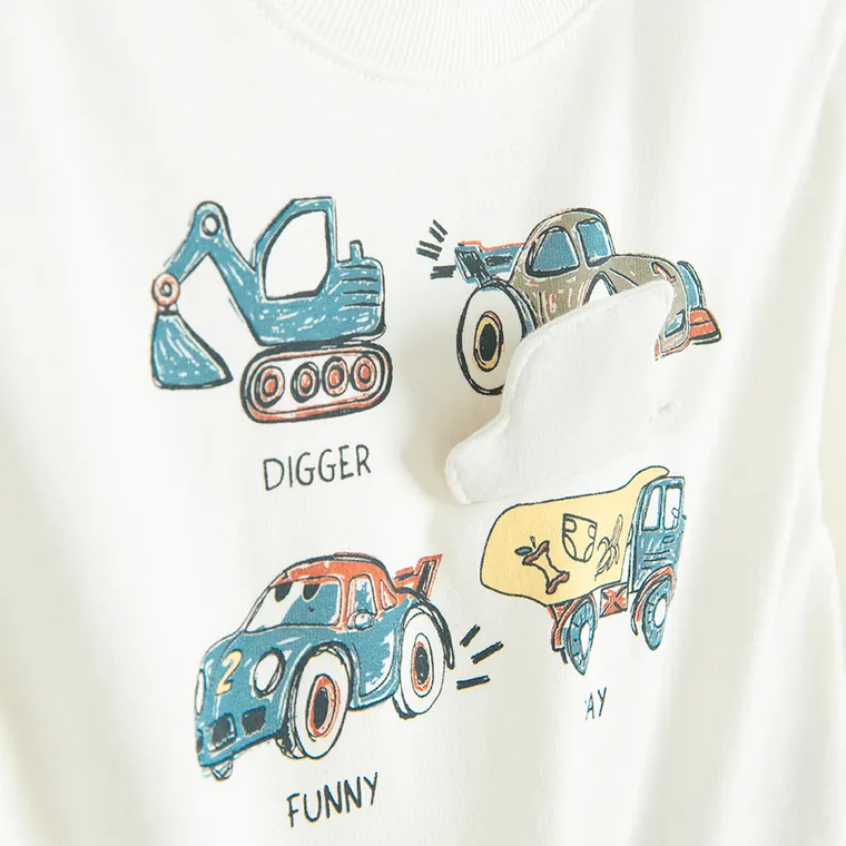 Cool Club, Bluza cu maneca lunga pentru baieti, alb