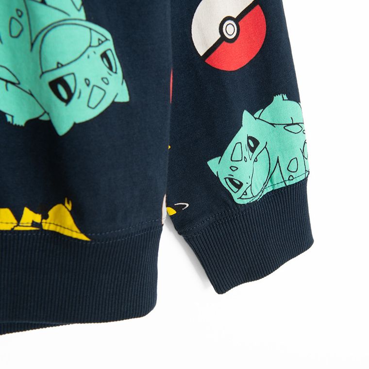Cool Club, Bluza cu maneca lunga pentru baieti, bleumarin, imprimeu Pokemon