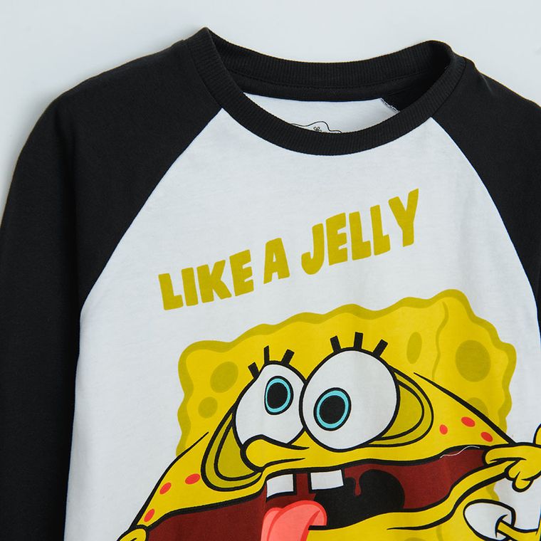 Cool Club, Bluza cu maneca lunga pentru baieti, mix, imprimeu SpongeBob, set, 2 buc.