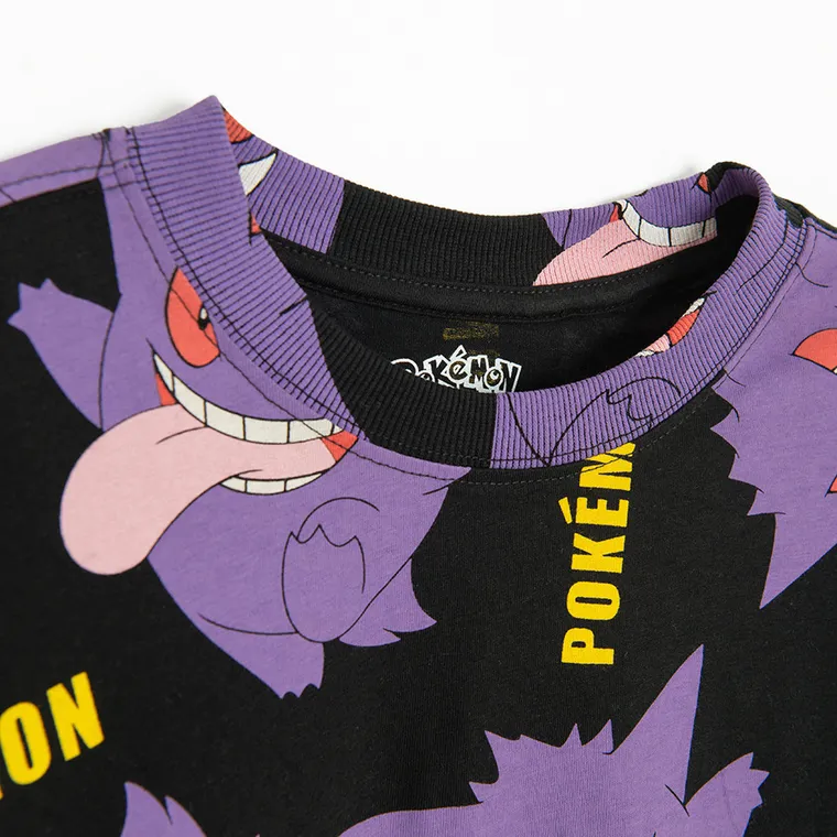 Cool Club, Bluza cu maneca lunga pentru baieti, negru, imprimeu Pokemon