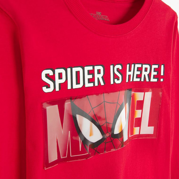 Cool Club, Bluza cu maneca lunga pentru baieti, rosu, imprimeu Spider-Man
