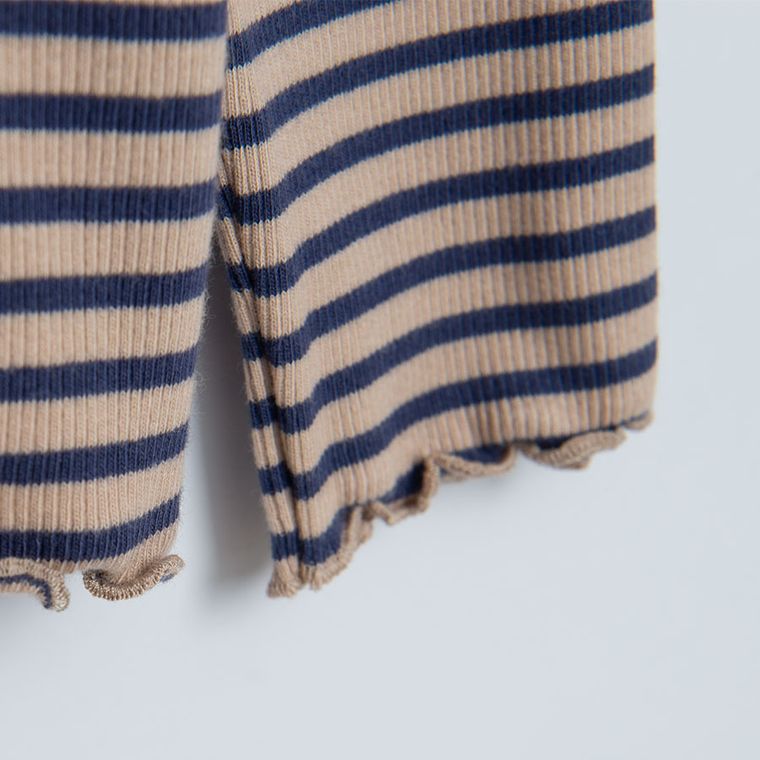 Cool Club, Bluza cu maneca lunga pentru fete, bej-bleumarin