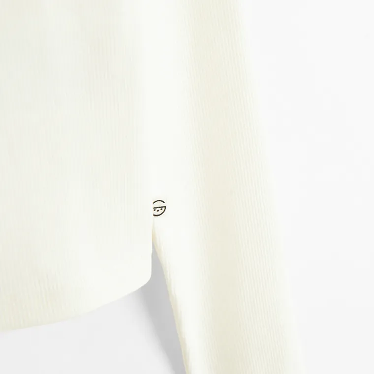 Cool Club, Bluza cu maneca lunga pentru fete, din tricot striat, alb