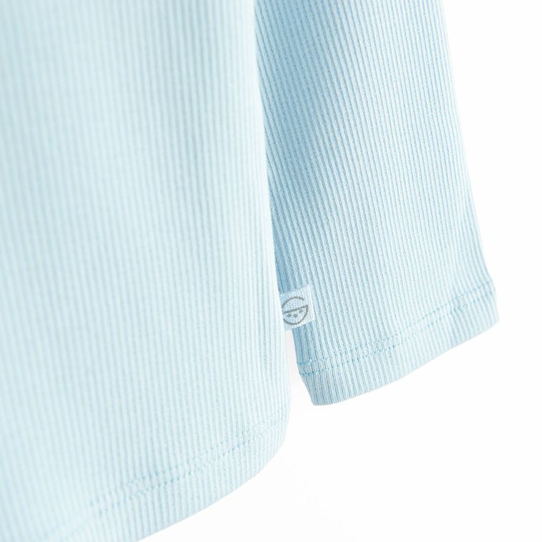 Cool Club, Bluza cu maneca lunga pentru fete, din tricot striat, albastru