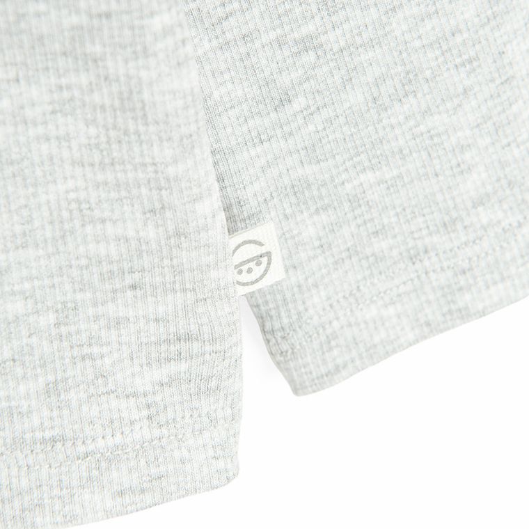 Cool Club, Bluza cu maneca lunga pentru fete, din tricot striat, gri