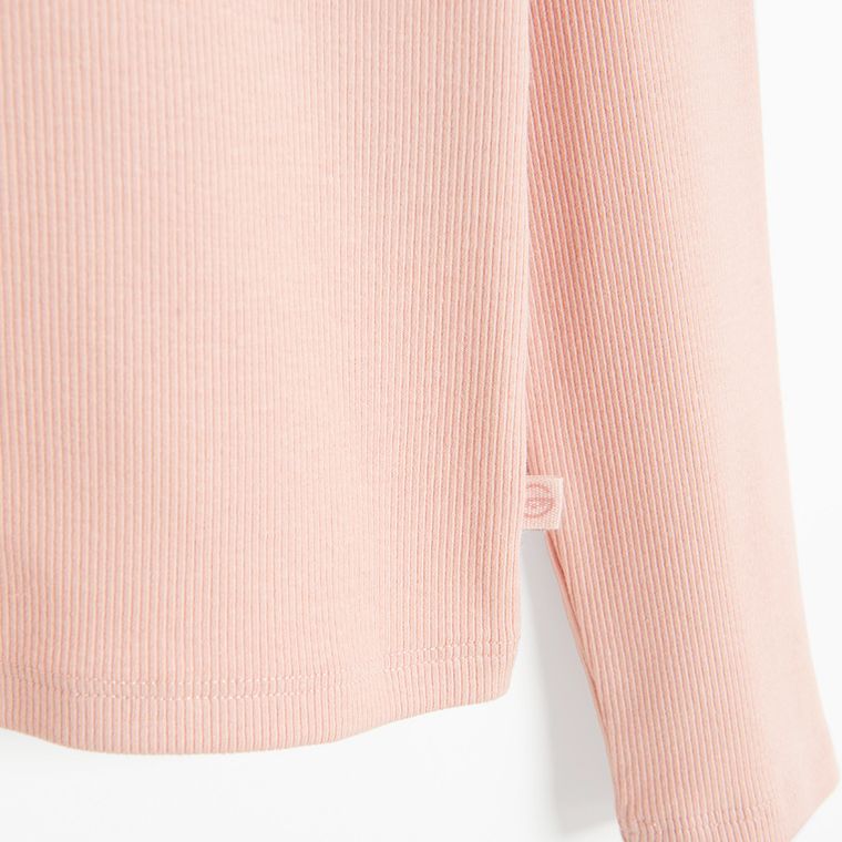 Cool Club, Bluza cu maneca lunga pentru fete, din tricot striat, roz