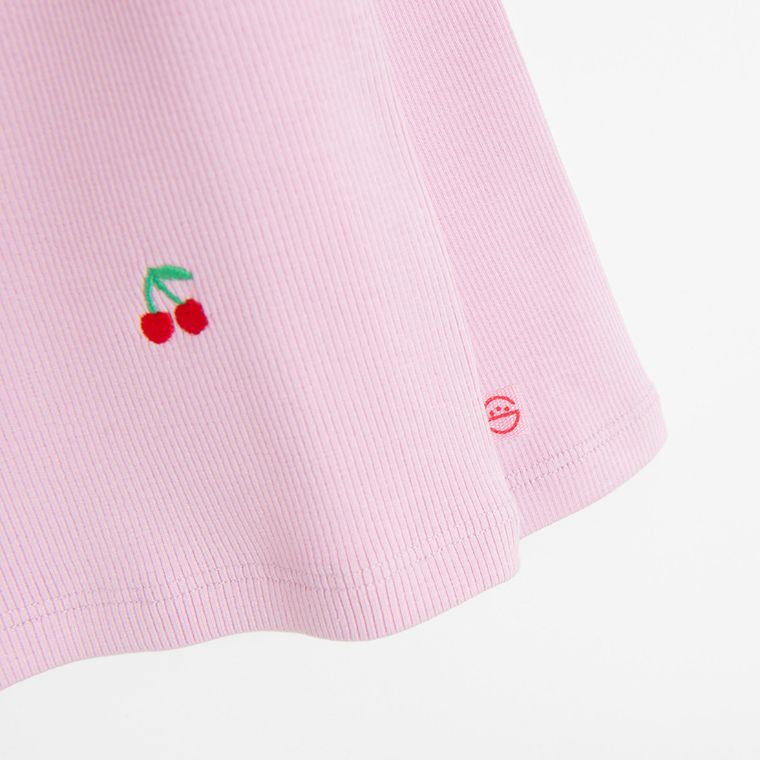 Cool Club, Bluza cu maneca lunga pentru fete, din tricot striat, roz