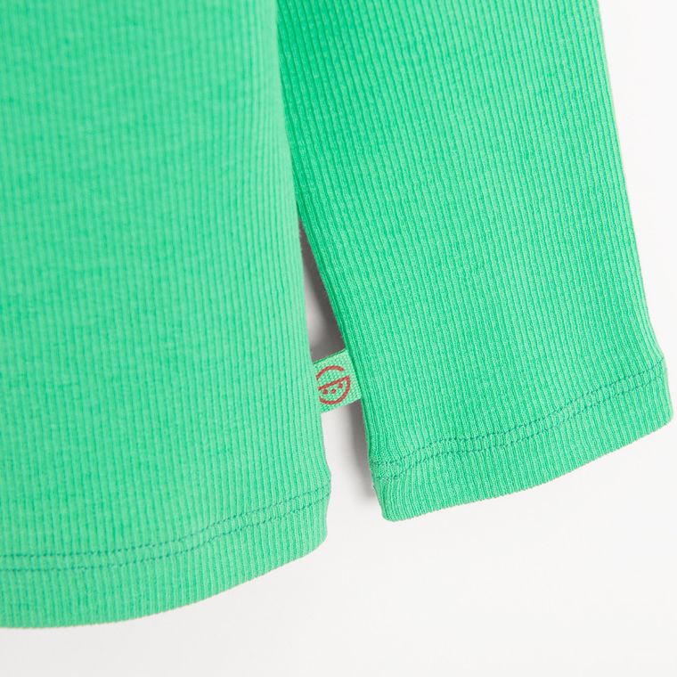 Cool Club, Bluza cu maneca lunga pentru fete, din tricot striat, verde