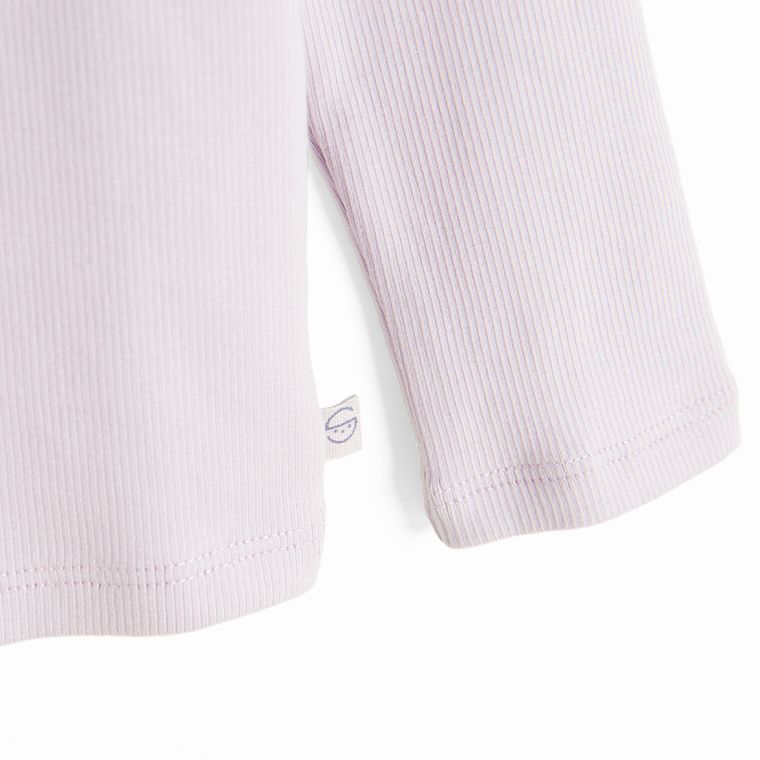 Cool Club, Bluza cu maneca lunga pentru fete, din tricot striat, violet