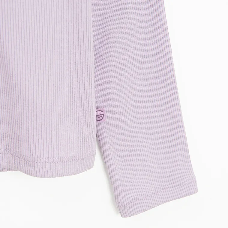 Cool Club, Bluza cu maneca lunga pentru fete, din tricot striat, violet