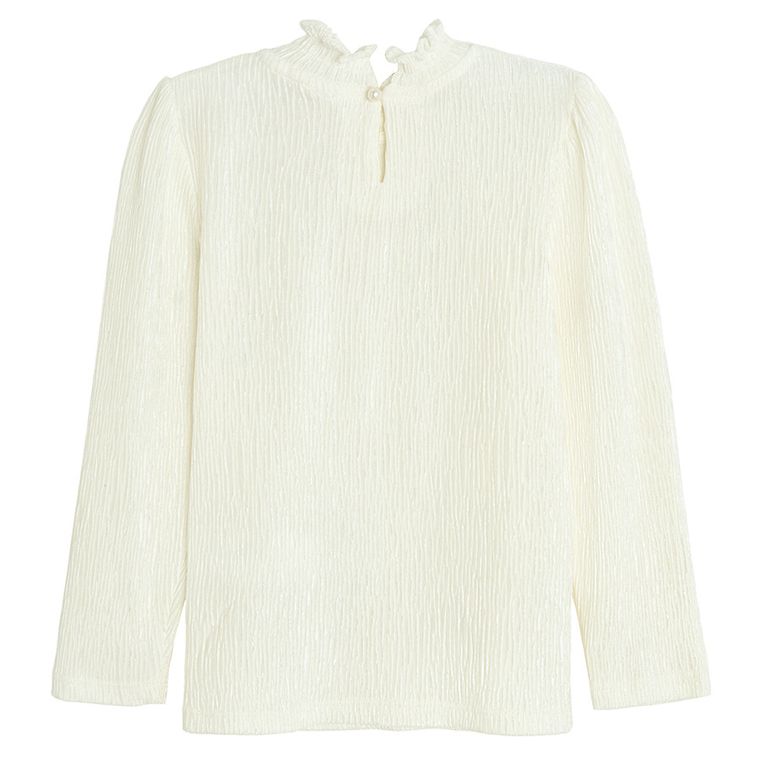 Cool Club, Bluza cu maneca lunga pentru fete, ecru